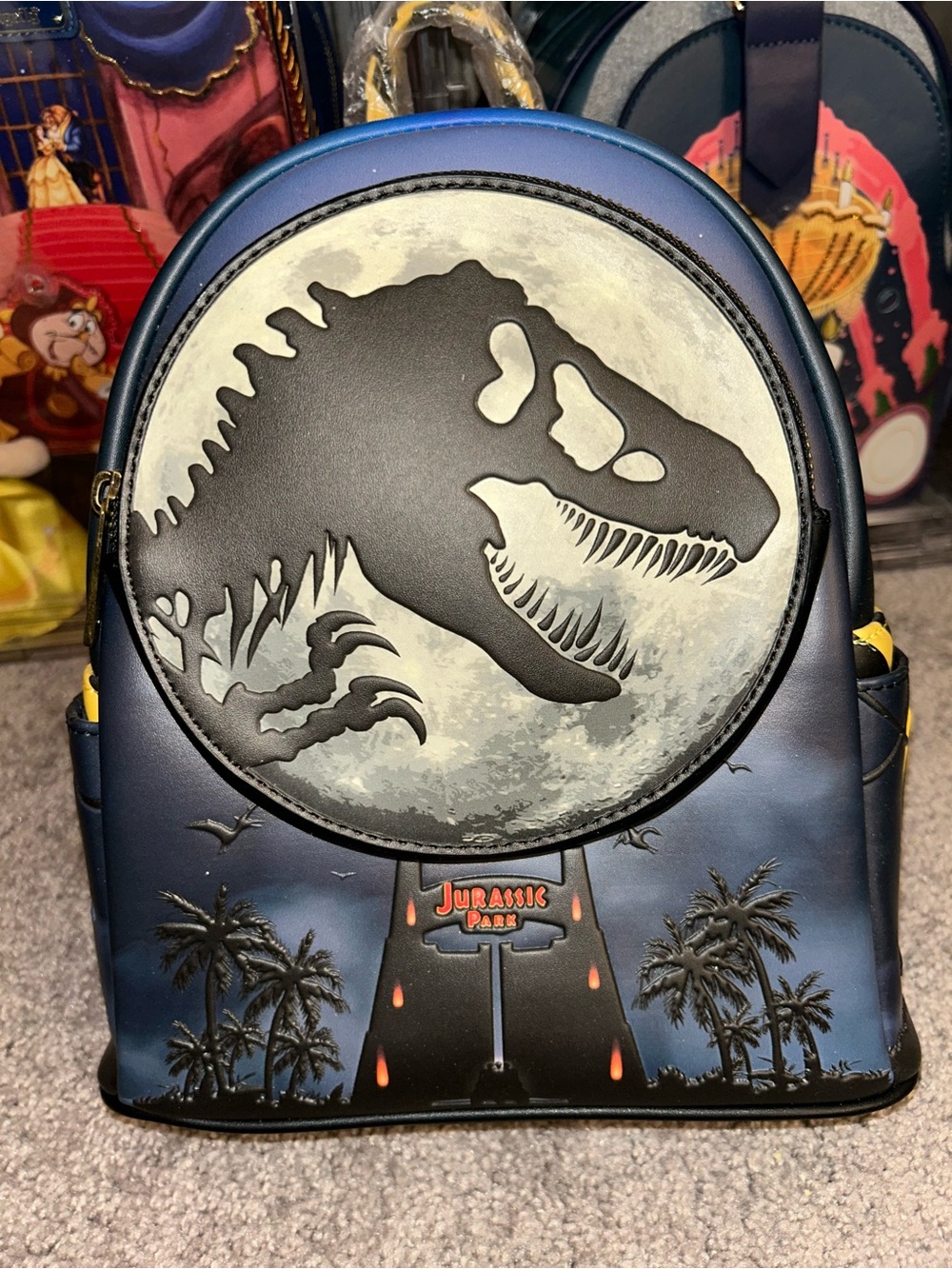 NWT Jurassic World Glow in the Dark 30th Anniversary Loungefly Backpack